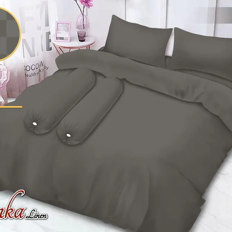 Jovanka Bedcover Set Polos Emboss Ukuran King 180x200x20 Dan Queen 160x200x20 Untuk Kasur Lebih Mewah 2