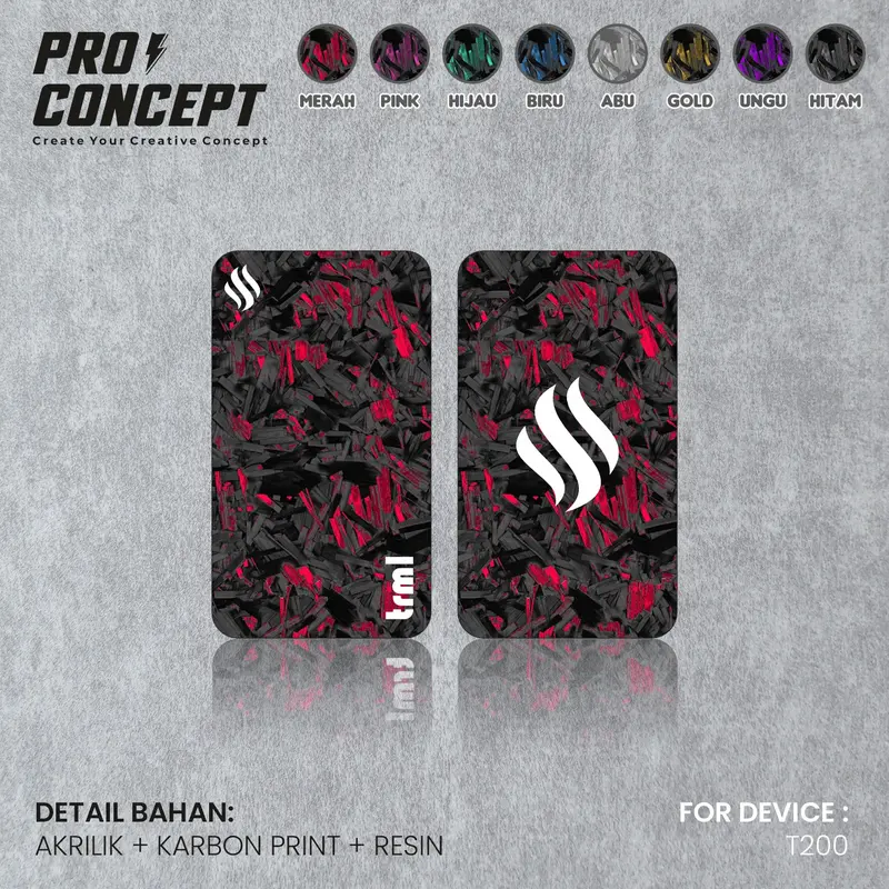 #29 PRO CONCEPT AKRILIK MOTIF KARBON RESIN - ( T-Series 200/99 ) 0