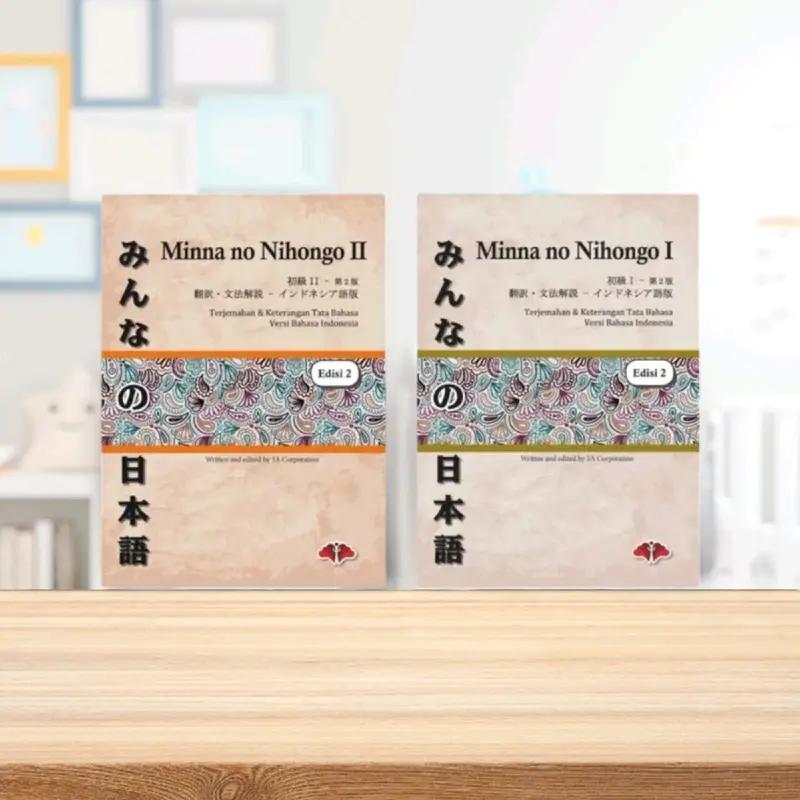 Paket 2 Buku Minna No Nihongo 1 & 2 Edisi 2 Terjemahan Bahasa Indonesia 0