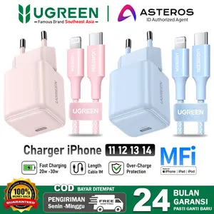 UGREEN Charger GAN N For iPhone 11 12 13 14 Type C To Lightning Mfi Fast Charging 20w