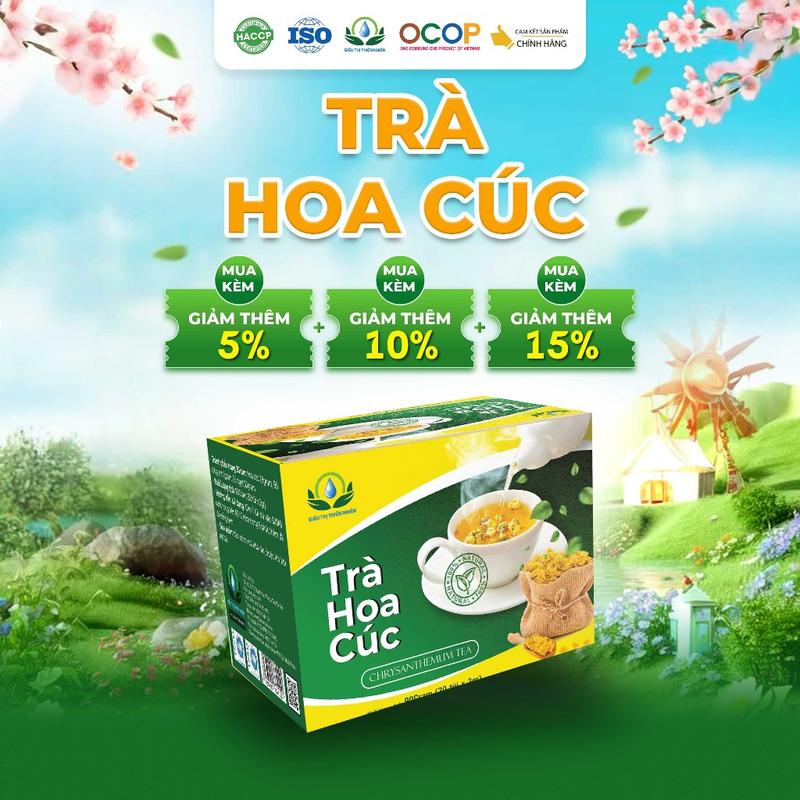 Hộp 30 túi x 3g trà hoa cúc