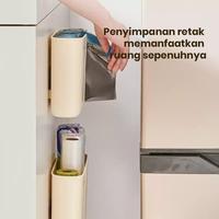 Gambar ECOCO Garbage Bag Storage - Penyimpanan kantong sampah dapur yang dipasang di dinding bebas pukulan kotak ekstraksi kantong plastik berkapasitas besar rak penyimpanan kantong sampah simple - Cream dari Backhome Indonesia Kota Administrasi Jakarta Barat 4 Tokopedia