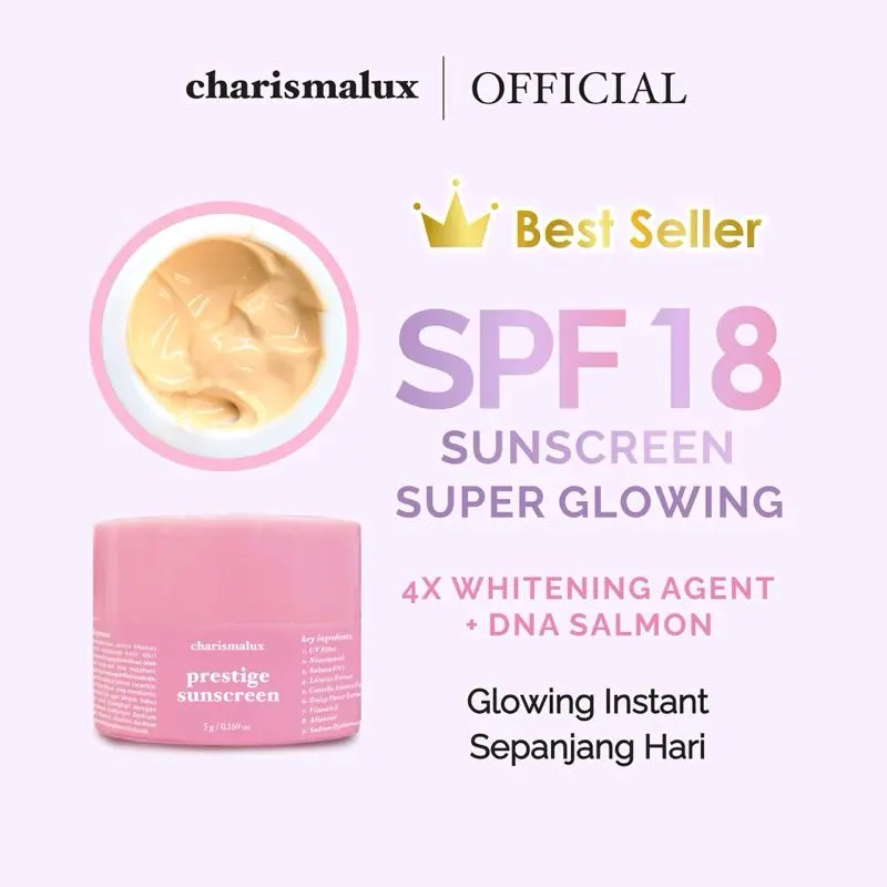 sunscreen prestige 5g CHARISMALUX skincare wajah day cream step