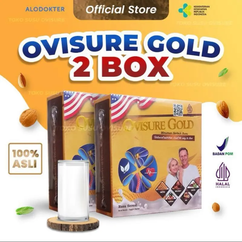 PAKET 2 BOX OVISURE GOLD ORIGINAL ATASI NYERI SENDI 0
