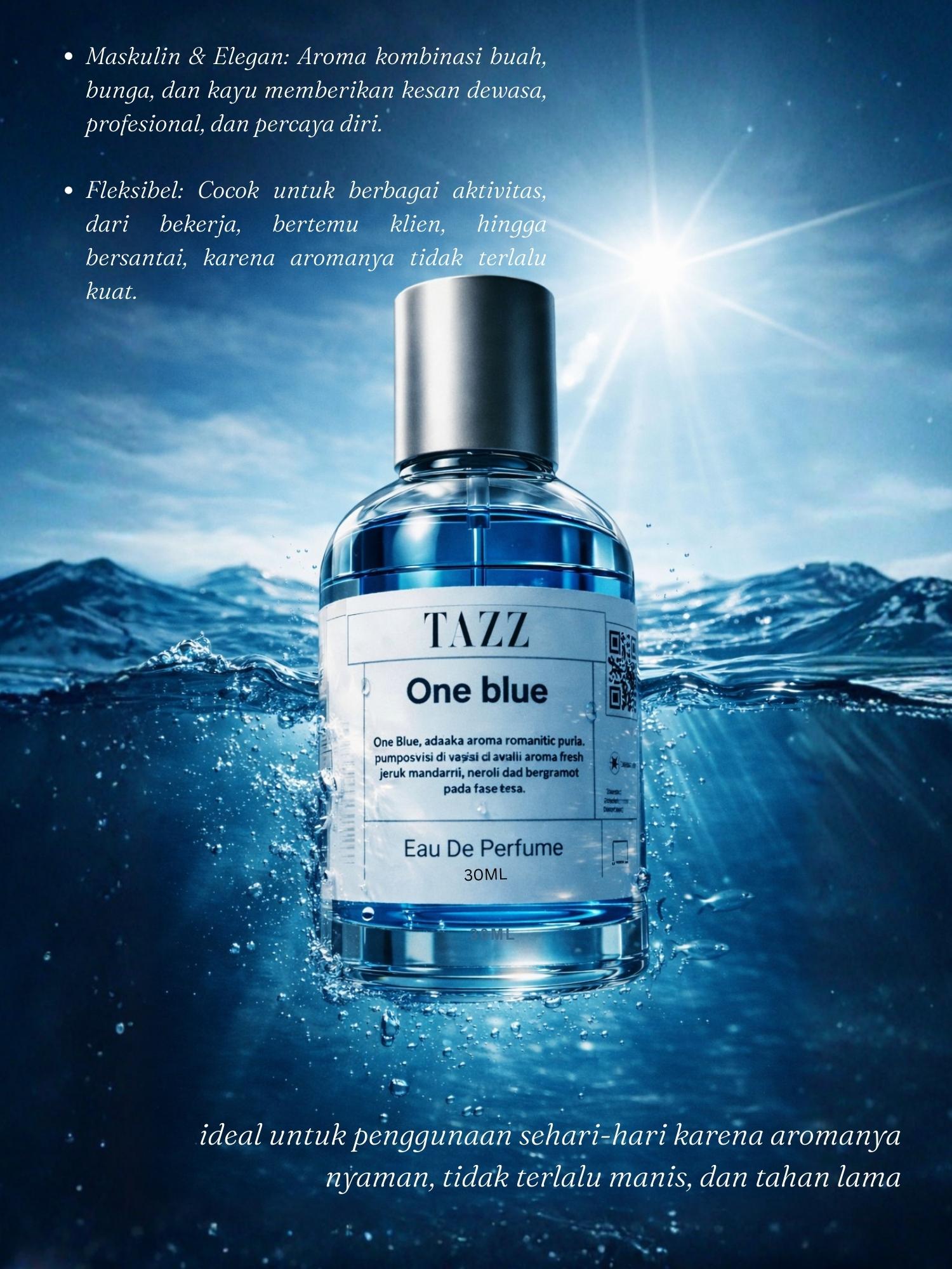TNSMYSTIQUE TAZZ Parfum Cowok Edp 30ml One Blue Aroma Premium Maskulin Eau De Parfume Bersertifikat BPOM