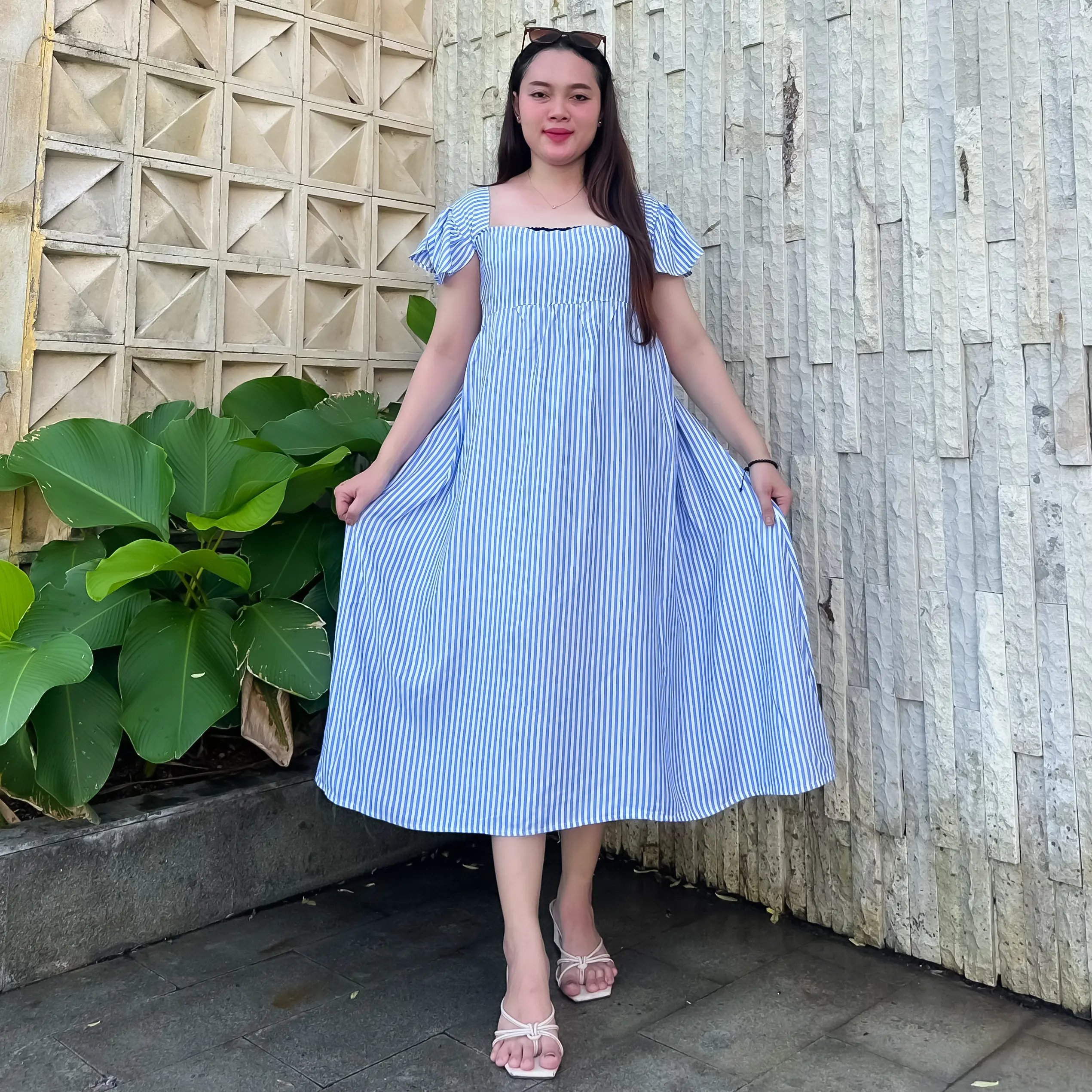 DASTER CLOUDY DRESS RAYON MOTIF