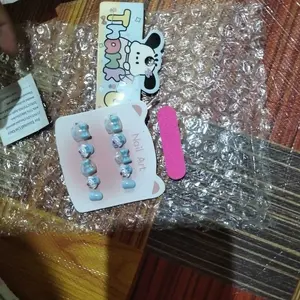 SET NAILS ART 3D ACRYLIC SANRIO KUKU PALSU ANAK TIMBUL CUTE