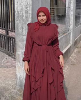 Product Review of Siera Dress Gamis Ceruty Muslim Wanita Mewah Pesta Kondangan Lebaran Cantik baju from e** 1