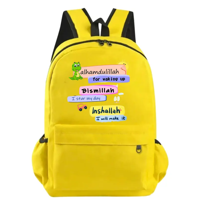 Tas Ransel Gendong Islami Alhamdulillah Anak Dan Dewasa SD SMP SMA Backpack Unisex Fashion Sekolah 3