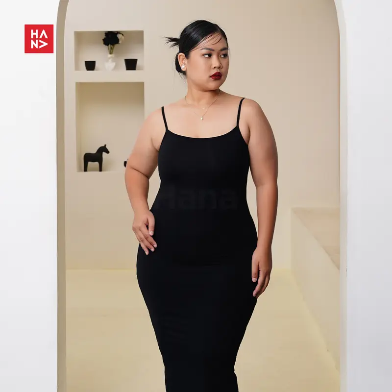 Hana Fashion - Natalie Long Dress/Dress Panjang Bodycon - CD163 Casual Dress Wanita High Top 8