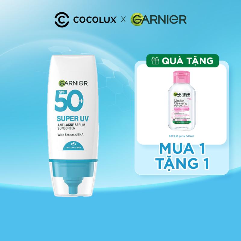 Kem Chống Nắng Garnier Phổ Rộng Kiềm Dầu Đến 12H & Hỗ Trợ Giảm Mụn Spf 50+PA++++ 30ML