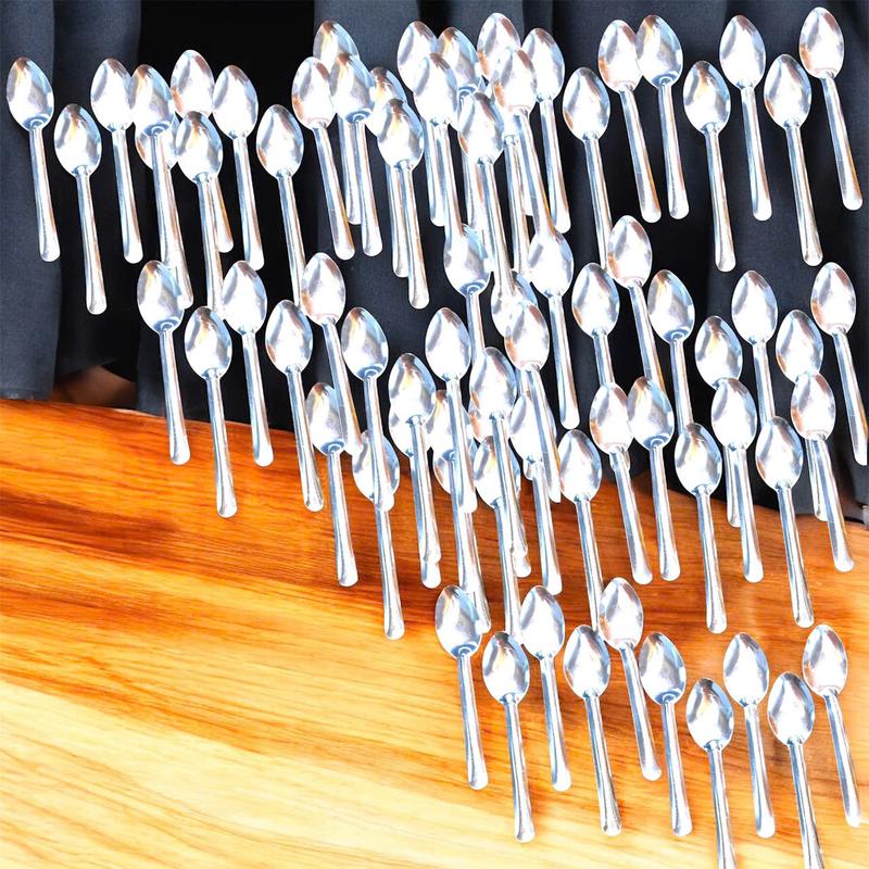 COMBO 50 CÁI  MUỖNG ĂN  VỊT LỘN /THÌA CAFE ĐEN INOX / THÌA ĂN KEM INOX được sử dụng trong gia đình, quán kem, cafe ...