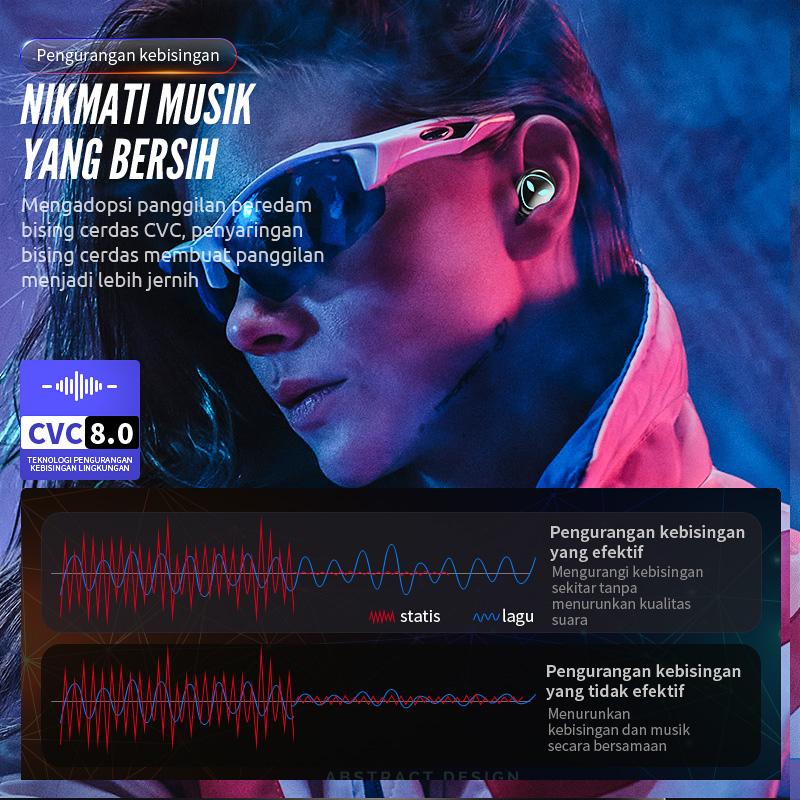 【BAGUS】TWS M20 Pro Wireless Earphone Bluetooth V5.3 TWS Gaming Headset Powerbank 3800mAh Nirkabel Tahan Air Hifi Suara Surround 360 Stereo Earbud Tampilan LED Display Headphone Dengan Mikrofon Panggilan HD Latensi Rendah 8