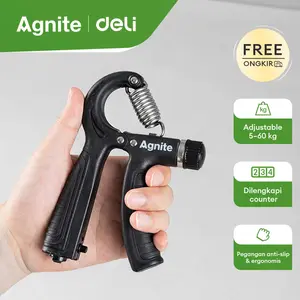Agnite Handgrip / Hand Grip Fitness Olahraga Tangan 5 - 60 kg Dengan Counter ER022 Alat Outdoor