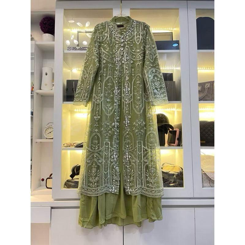 Product Introduction of Gamis brokat terbaru 2025 mewah kekinian / gamis lebaran 2025 model gamis terbaru / gamis pesta mewah elegan / gamis kondangan mewah terbaru 4