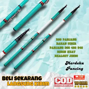 joran pancing tegek oregon gupy set kolong 180 210 240 270 300 360 450 540 cm siap pakai Reel