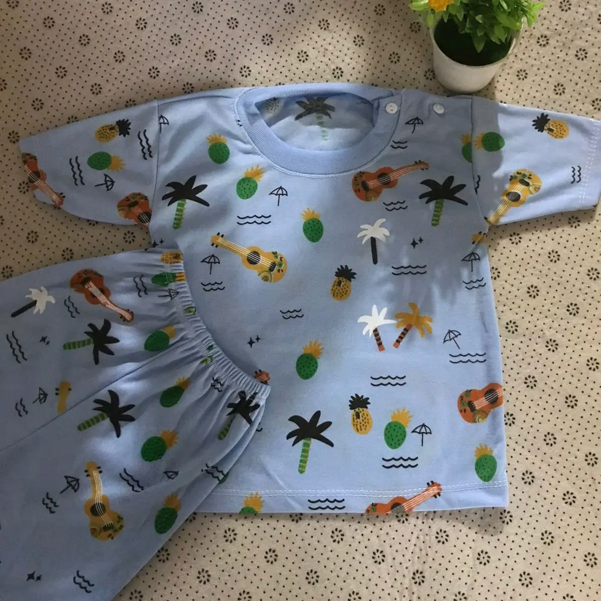 promo stelan oblong bayi usia 0-15 bulan murah Katun Unisex Parsel