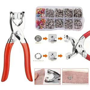 金属スナップボタン100セット、プライヤー＆プレスツールキット付き、DIYクラフト・衣類・帽子・縫製用