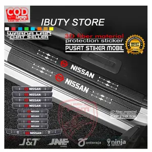 SILLPLATE CARBON 3D MOBIL NISSAN CUTTING STICKER KARBON 3D PELINDUNG PIJAKAN KAKI MOBIL NISSAN