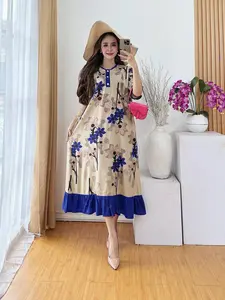 Andin Viral Daster Marisa Rayon Motif Kekinian Panjang Semata Kaki Bumil Busui Friendly Daster Ibu Kancing Nyaman Tebal Menyusui Wanita LD 110 cm PB 115 cm Bahan Premium Grade A - Hamil