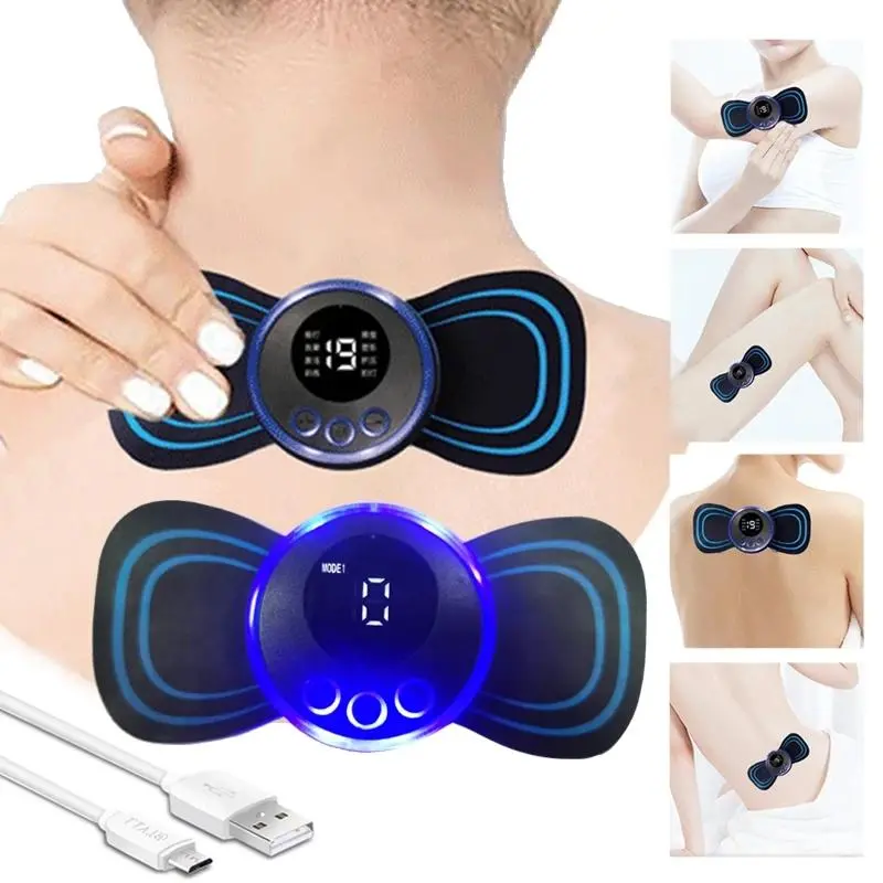 Neck Massager LCD Screen Shoulder Massage 8 Mode 19 Gear Pulse Neck Massage For Muscle Pain Relief and Shoulder Leg Body Relaxation
