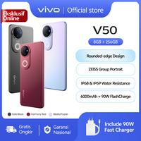 Gambar [ONLINE EXCLUSIVE] vivo V50 5G (8/256) Rounded-edge Design, ZEISS Group Potrait, 6000mAh Battery+90W Flashcharge, IP68+IP69, vivo AI - Blissful Purple dari vivo Indonesia Kab. Tangerang 2 Tokopedia