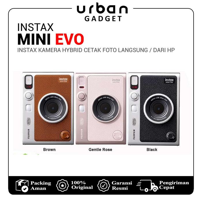 Gambar Fujifilm Instax Mini EVO Hybrid Instant Camera Kamera Instant - Resmi - Black dari Urban Gadget Official Kota Administrasi Jakarta Selatan Tokopedia