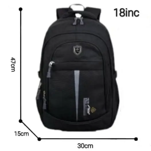 Tas Ransel Sekolah Anak Laki Laki/Cowok SMP SMA Alto Original Tas Gendong/Punggung Pria Backpack Hitam Polos Fashion 1