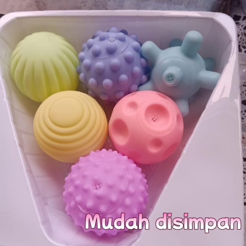 【Ready】Bayi Sensory Squishy Mainan Pelatihan Touch Handball Anak-anak Yang Baru Lahir Multifungsi Soft Ball Set Perlengkapan Bayi Mainan COD