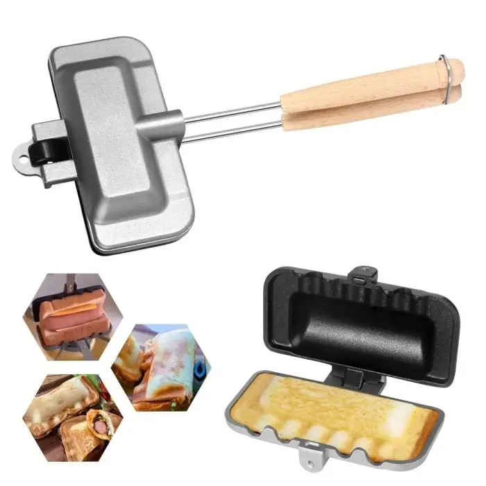 alat pemanggang roti bakar portable non stick toaster sandwich maker HM