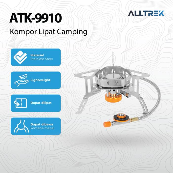 Gambar ALLTREK Kompor Camping AT-K9910 Folding Stove Portable Outdoor dari Alltrek indonesia Kota Administrasi Jakarta Barat Tokopedia