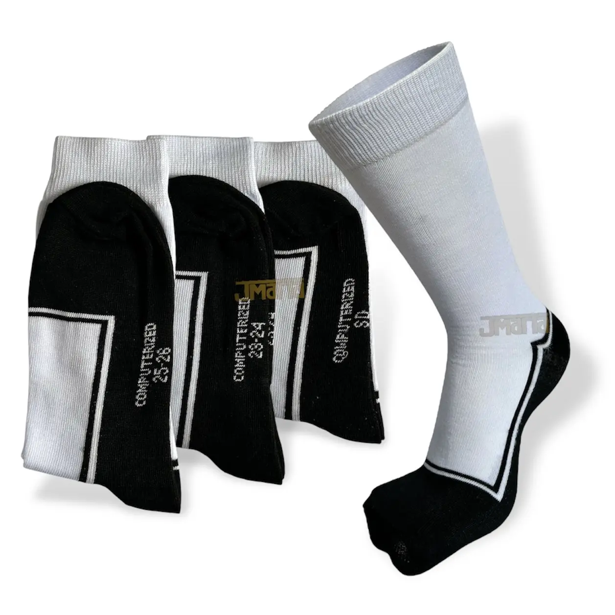 Kaos Kaki Anak Sekolah Putih Telapak Hitam 3 Pasang Premium - Fashion Sd Smp