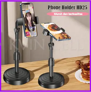 Holder Stand Hp HD-25 / Desktop Stand Support HD-25 / Phone Bracket Tiang HD25 / 360° Rotation Meja Plastik