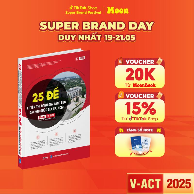 25 đề đánh giá năng lực HCM cho 2k7- sách luyện đề ôn thi đgnl 2025, đgnl Moonbook