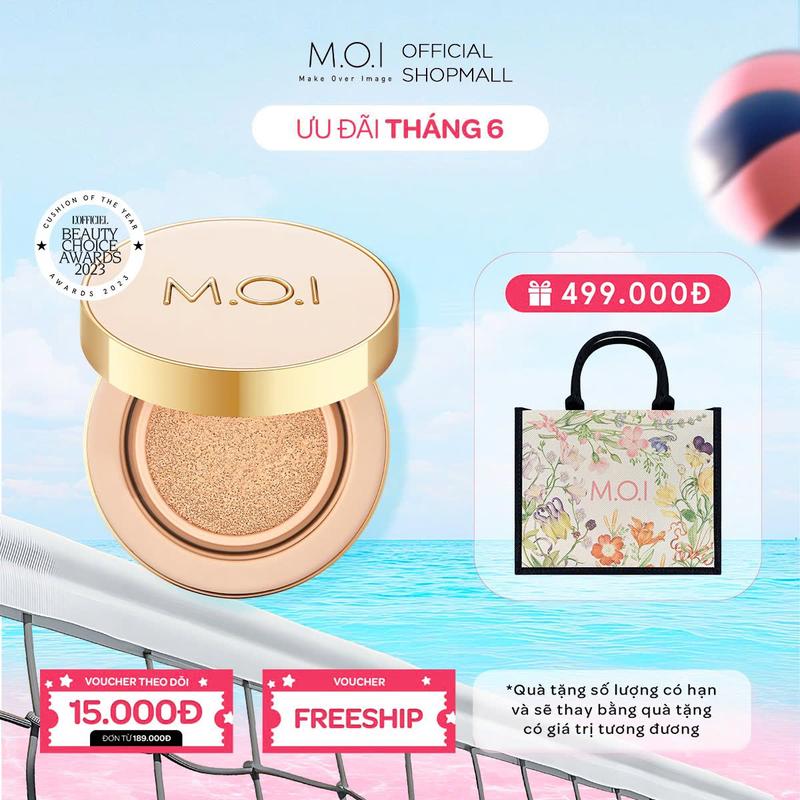 Phấn nước Kiềm Dầu Che Khuyết Điểm SPF 50+ PA+++ MOI Premium Baby Skin Cushion 12g