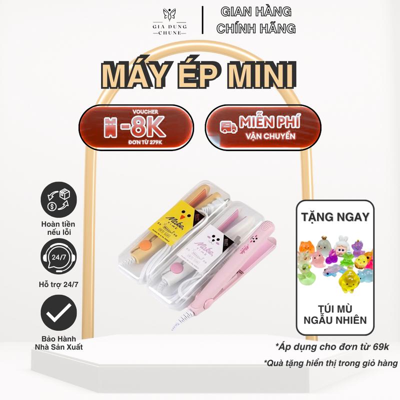 Máy Ép Tóc Kẹp Tóc Hình Thú - Máy Uốn Tóc Duỗi Tóc Mini Sử Dụng Lon Âm mayu ontocxoansongnuochippie