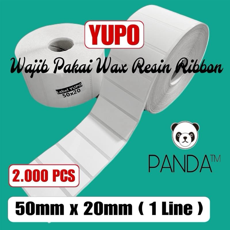 Label Sticker Yupo Ukuran 50mm X 20mm Core 1 inch isi 2.000/roll