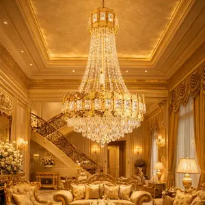 Lampu Gantung Minimalis Kristal Mewah 3042B Ukuran 60  Cm dan 40 Cm Cocok Untuk Ruang Tamu Dan Ruang Tengah Dengan Desain Elegan