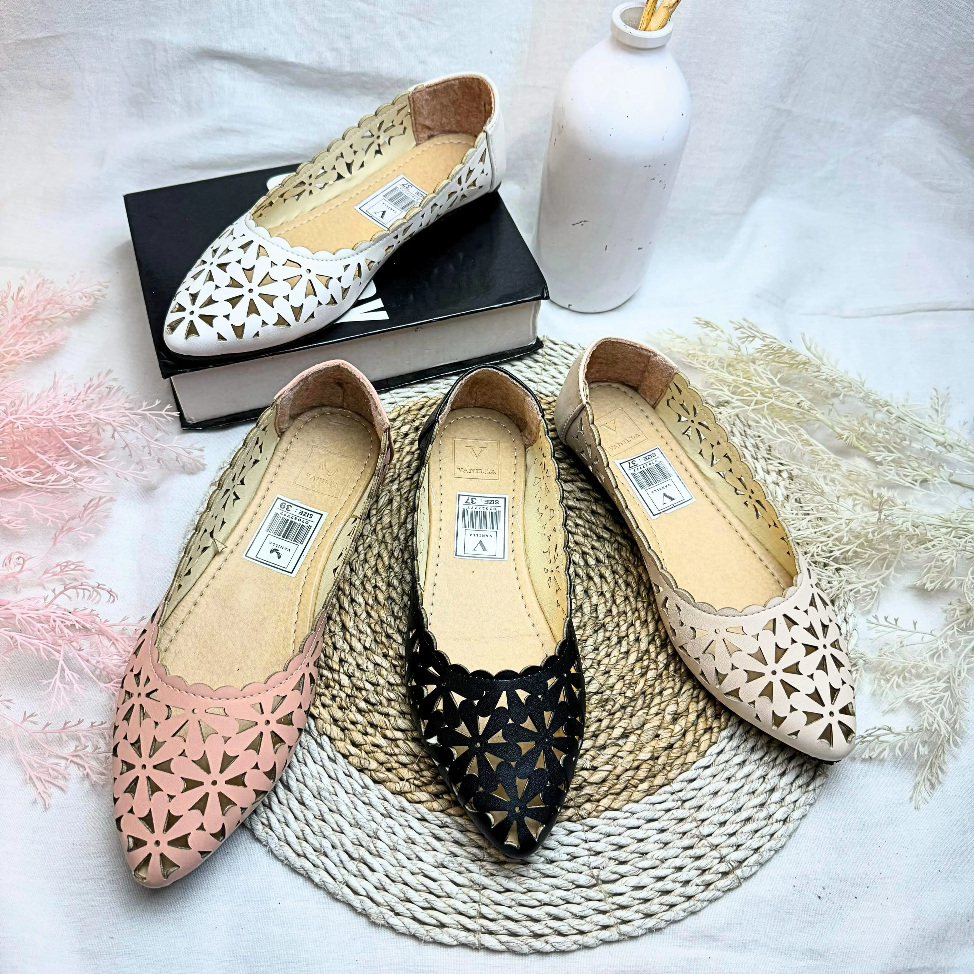 ABBUSHOES MC 01 flat shoes laser wanita baru