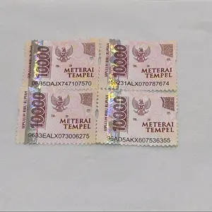 Paket 40 Pics Materai Tempel 10000 Original - Stamp