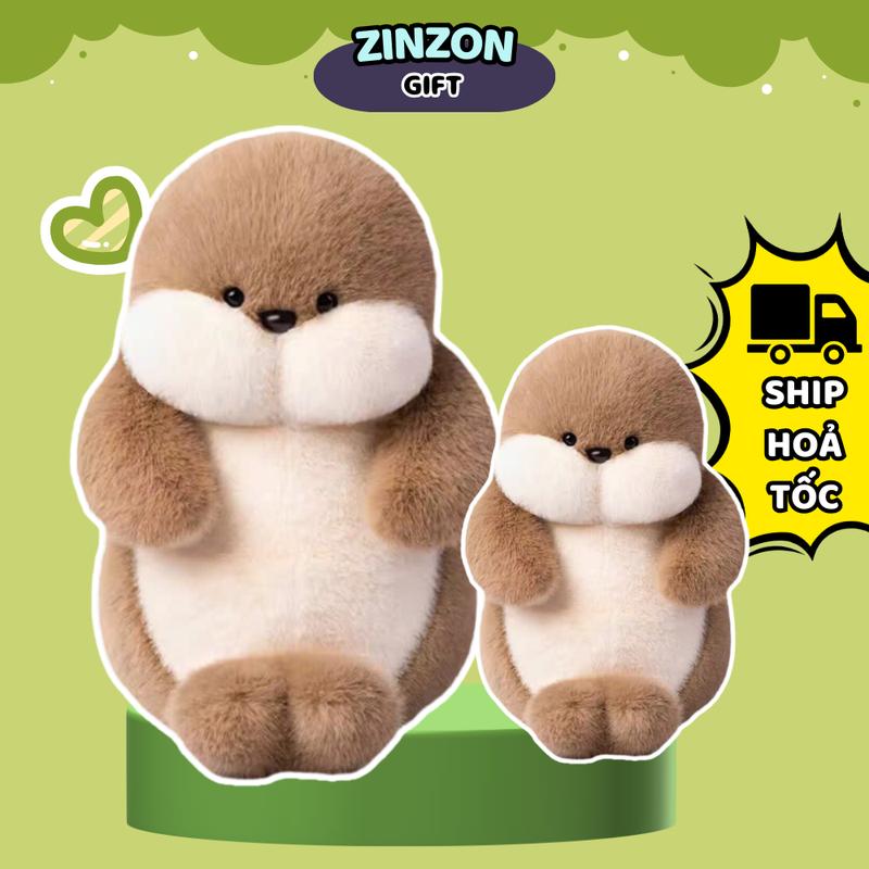 Gấu bông rái cá nhồi bông êm mịn dễ thương cao cấp