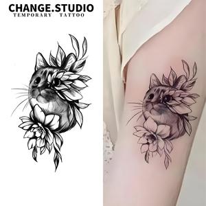 Tatu Kucing, Reka Bentuk Comel, Tatu Sementara, Tahan 15 Hari, Kalis Air, Tahan Gosok, Pelekat Tatu