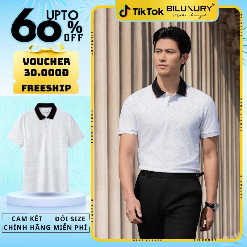 [SALE TRONG THÁNG] Áo Polo Biluxury Cao Cấp 9APCH529TRK Thiết kế tinh tế form ôm vừa người tôn dáng trẻ trung Nam Ngắn Tay Menswear Shirt Có Cổ