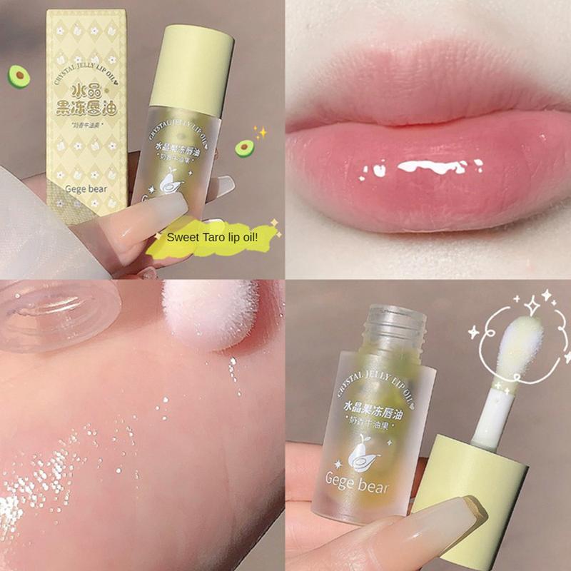 Gege Bear Long-lasting  Hydrating Lip Care Crystal Jelly Lip Oil Moisturizing Transparent Mirror Lip Gloss 3 flavour Optional 3