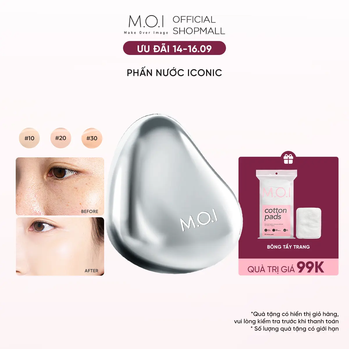 Phấn Nước M.O.I Iconic Perfection Cushion 12g .#10