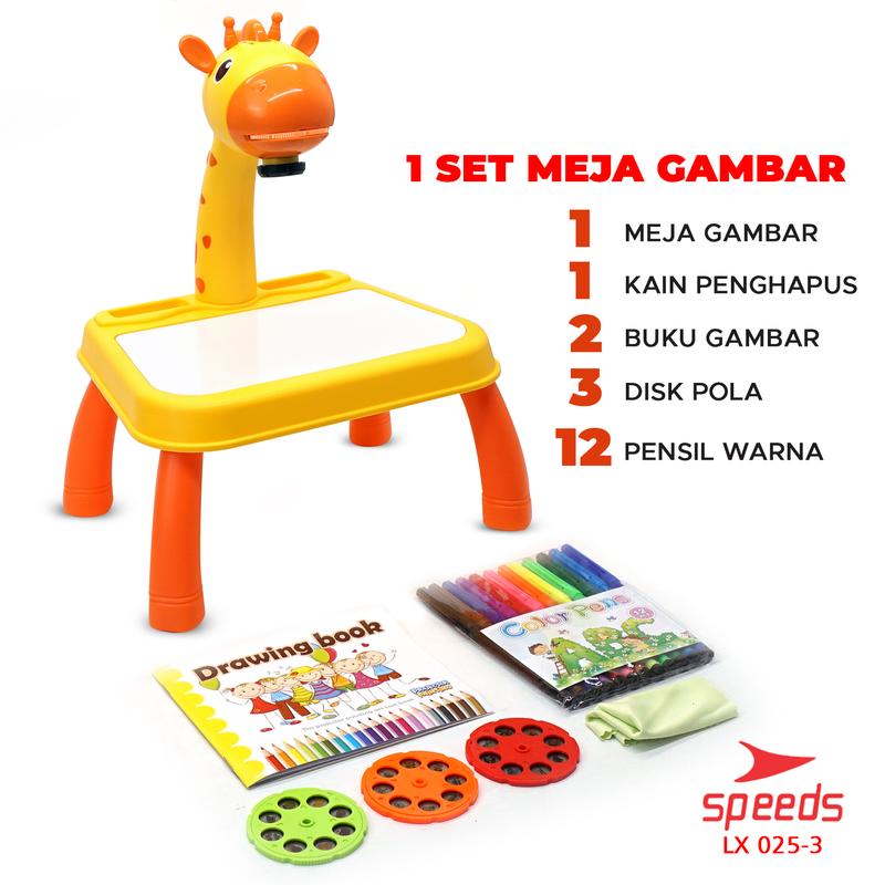 Product Introduction of Meja Belajar Projector Painting Meja menggambar Anak Mainan Furniture Edukasi Melukis Mewarnai Anak SPEEDS 025-3 1