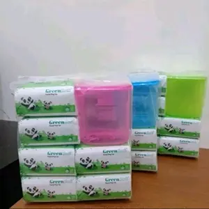 Tissue Green Soft Facial Pop Up 6pcs 130lembar (2ply) paket isi 6pcs tissue+free kotak Tisu