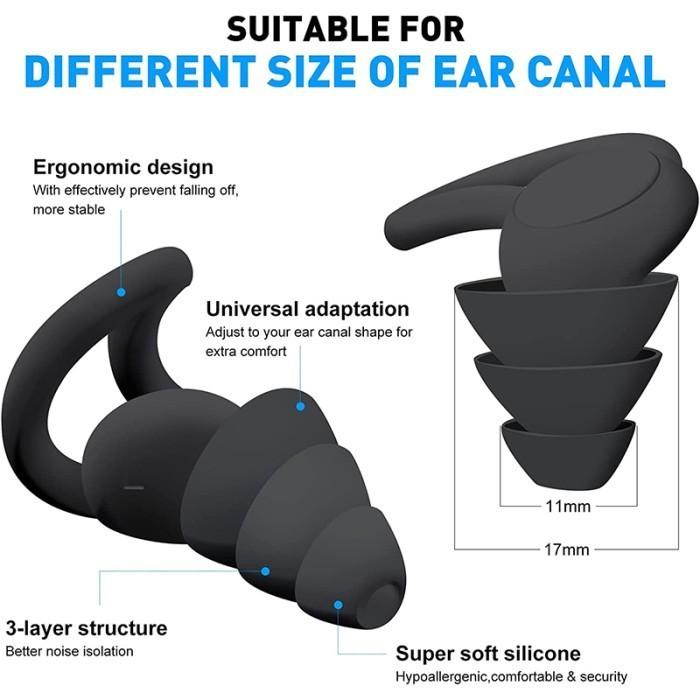 earplug Sleep Noise Reduction Soft silikon Penutup Telinga Earplug ...