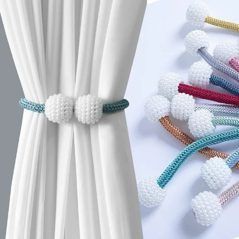 Tali Pengikat Gorden Mutiara 1 PC Pengait Hordeng  Curtain Ball Dekorasi Jendela Rumah