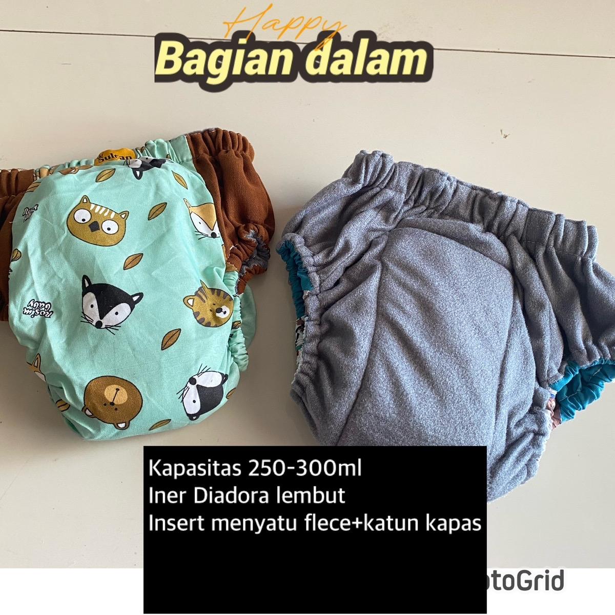 Clodi sultan 3 biji popok cuci ulang celana simple Bayi AIO